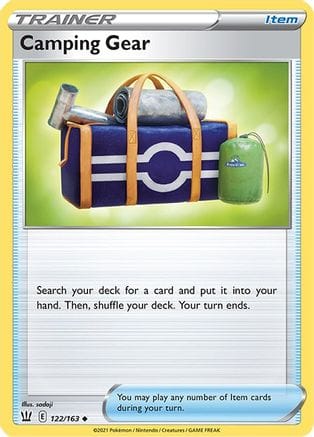 'Pokemon - 'Camping Gear 122/163  - Reverse Holofoil SWSH05 Battle Styles - Uncommon
