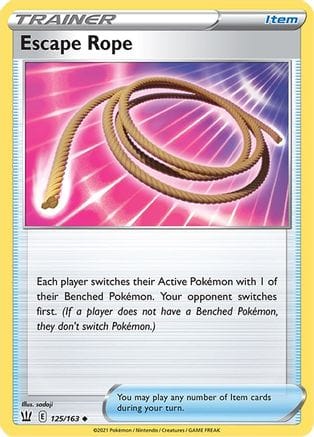 'Pokemon - 'Escape Rope 125/163  SWSH05 Battle Styles - Uncommon