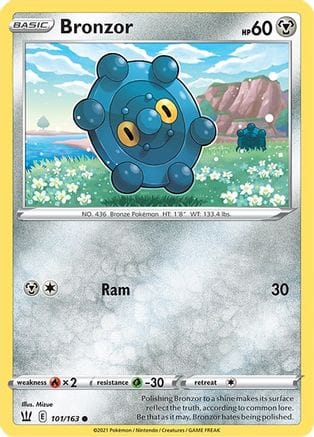 'Pokemon - 'Bronzor 101/163  SWSH05 Battle Styles - Common