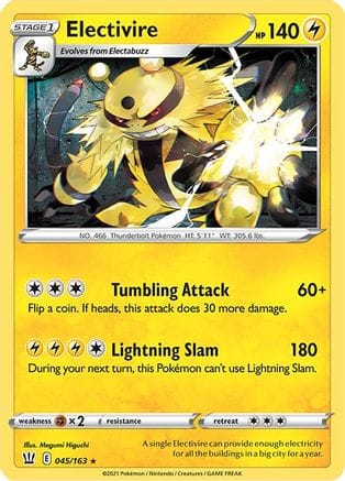 'Pokemon - 'Electivire 045/163  SWSH05 Battle Styles - Rare