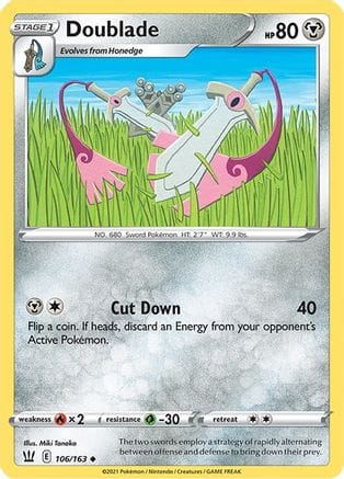 'Pokemon - 'Doublade 106/163  SWSH05 Battle Styles - Uncommon