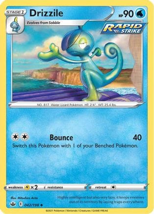 'Pokemon - 'Drizzile 042/198  SWSH06 Chilling Reign - Uncommon