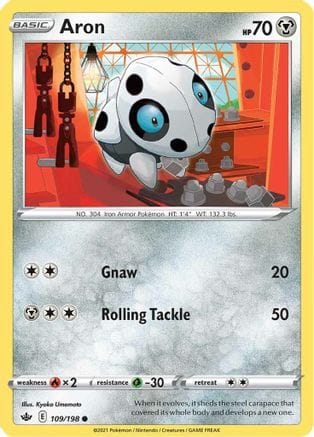 'Pokemon - 'Aron 109/198  SWSH06 Chilling Reign - Common