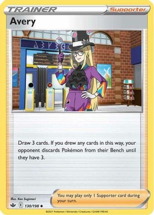 'Pokemon - 'Avery 130/198  SWSH06 Chilling Reign - Uncommon