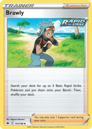 'Pokemon - 'Brawly 131/198  - Reverse Holofoil SWSH06 Chilling Reign - Uncommon