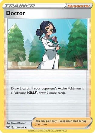 'Pokemon - 'Doctor 134/198  SWSH06 Chilling Reign - Uncommon