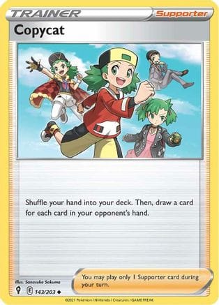 'Pokemon - 'Copycat 143/203  - Reverse Holofoil SWSH07 Evolving Skies - Uncommon