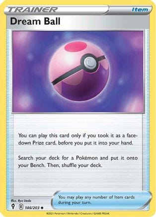 'Pokemon - 'Dream Ball 146/203  - Reverse Holofoil SWSH07 Evolving Skies - Uncommon