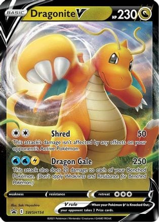 'Pokemon - 'Dragonite V SWSH154  - Holofoil SWSH Sword & Shield Promo Cards - Promo