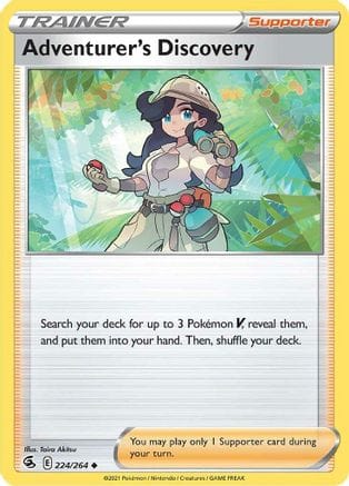 'Pokemon - 'Adventurer's Discovery 224/264  SWSH08 Fusion Strike - Uncommon