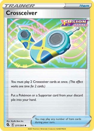 'Pokemon - 'Crossceiver 231/264  SWSH08 Fusion Strike - Uncommon