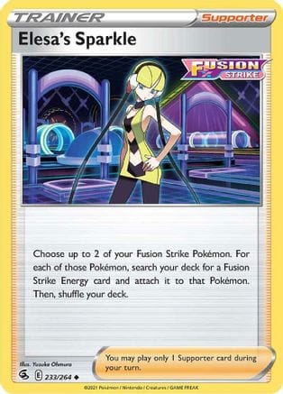 'Pokemon - 'Elesa's Sparkle 233/264  - Reverse Holofoil SWSH08 Fusion Strike - Uncommon