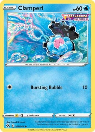 'Pokemon - 'Clamperl 065/264  SWSH08 Fusion Strike - Common