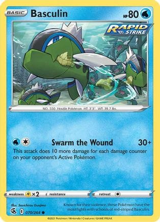 'Pokemon - 'Basculin 070/264  SWSH08 Fusion Strike - Common