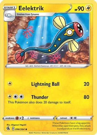 'Pokemon - 'Eelektrik 096/264  SWSH08 Fusion Strike - Uncommon
