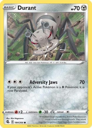 'Pokemon - 'Durant 184/264  SWSH08 Fusion Strike - Common