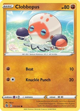 'Pokemon - 'Clobbopus 152/264  SWSH08 Fusion Strike - Common