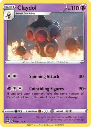 'Pokemon - 'Claydol 059/172  SWSH09 Brilliant Stars - Uncommon