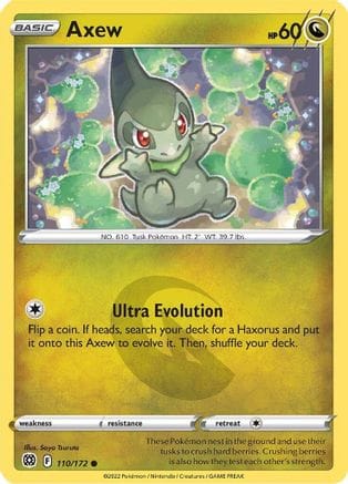 'Pokemon - 'Axew 110/172  SWSH09 Brilliant Stars - Common