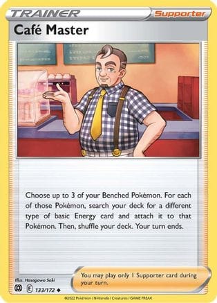 'Pokemon - 'Cafe Master 133/172  - Reverse Holofoil SWSH09 Brilliant Stars - Uncommon