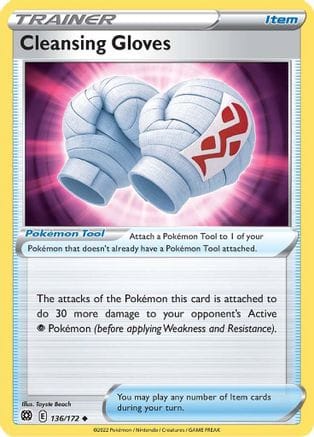 'Pokemon - 'Cleansing Gloves 136/172  SWSH09 Brilliant Stars - Uncommon