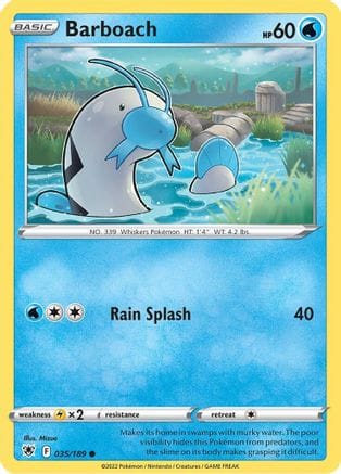'Pokemon - 'Barboach 035/189  SWSH10 Astral Radiance - Common