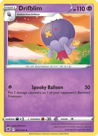 'Pokemon - 'Drifblim 064/189  - Reverse Holofoil SWSH10 Astral Radiance - Uncommon