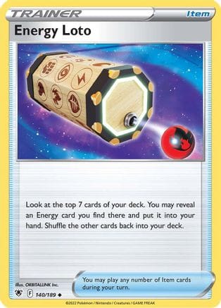 'Pokemon - 'Energy Loto 140/189  SWSH10 Astral Radiance - Uncommon