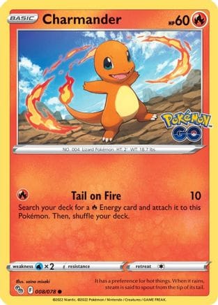 'Pokemon - 'Charmander 008/078  Pokemon GO - Common