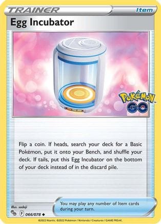 'Pokemon - 'Egg Incubator 066/078  - Reverse Holofoil Pokemon GO - Uncommon