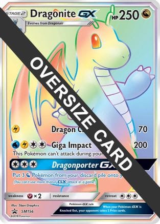'Pokemon - 'Dragonite GX SM156  - Holofoil Jumbo Cards - Promo