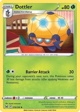 'Pokemon - 'Dottler 019/196  SWSH11 Lost Origin - Uncommon
