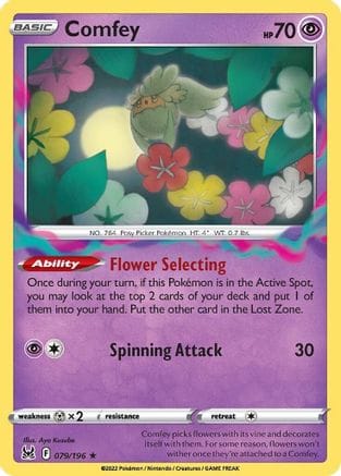 'Pokemon - 'Comfey 079/196  SWSH11 Lost Origin - Rare