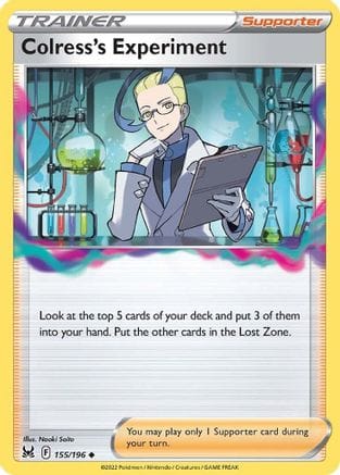 'Pokemon - 'Colress's Experiment 155/196  SWSH11 Lost Origin - Uncommon