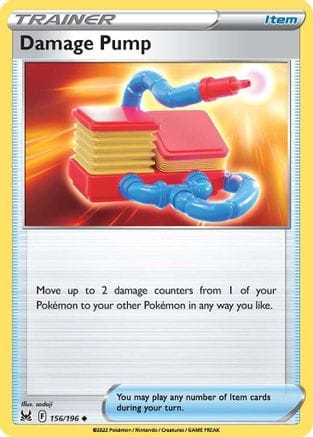 'Pokemon - 'Damage Pump 156/196  SWSH11 Lost Origin - Uncommon