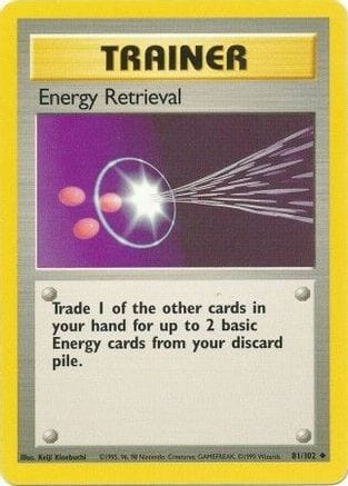 'Pokemon - 'Energy Retrieval 081/102  Base Set - Uncommon