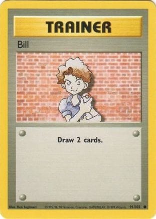 'Pokemon - 'Bill 091/102  Base Set - Common