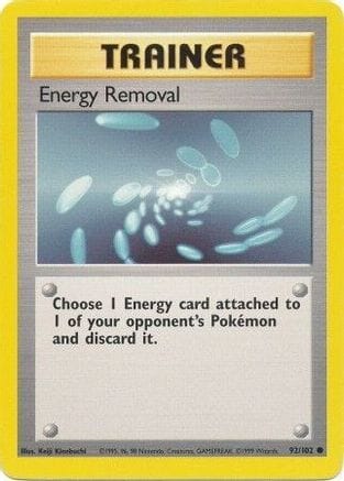 'Pokemon - 'Energy Removal 092/102  Base Set - Common