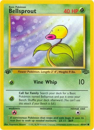 'Pokemon - 'Bellsprout 049/64  - 1st Edition Jungle - Common