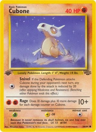 'Pokemon - 'Cubone 050/64  - Unlimited Jungle - Common