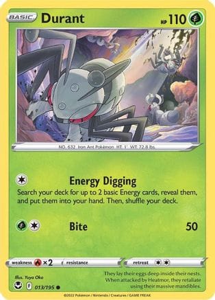'Pokemon - 'Durant 013/195  SWSH12 Silver Tempest - Common