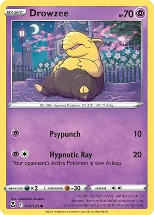'Pokemon - 'Drowzee 060/195  SWSH12 Silver Tempest - Common
