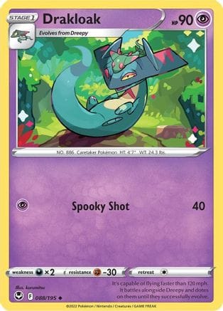 'Pokemon - 'Drakloak 088/195  SWSH12 Silver Tempest - Uncommon
