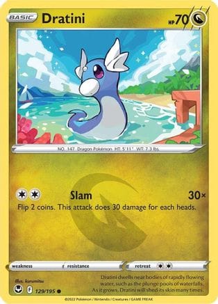'Pokemon - 'Dratini 129/195  SWSH12 Silver Tempest - Common