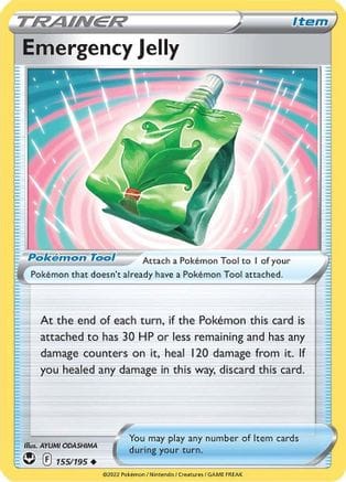 'Pokemon - 'Emergency Jelly 155/195  SWSH12 Silver Tempest - Uncommon