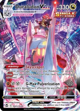 'Pokemon - 'Duraludon VMAX TG21/TG30  - Holofoil SWSH12 Silver Tempest Trainer Gallery - Ultra Rare