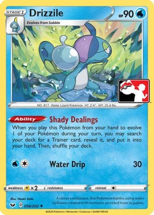 'Pokemon - 'Drizzile 056  Prize Pack Series Cards - Uncommon