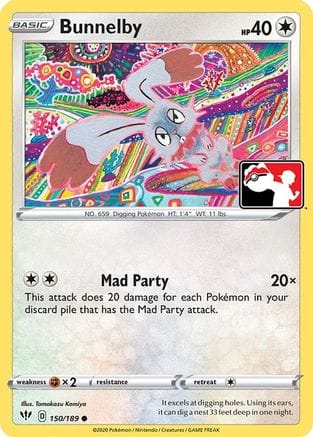 'Pokemon - 'Bunnelby 150  - Holofoil Prize Pack Series Cards - Common