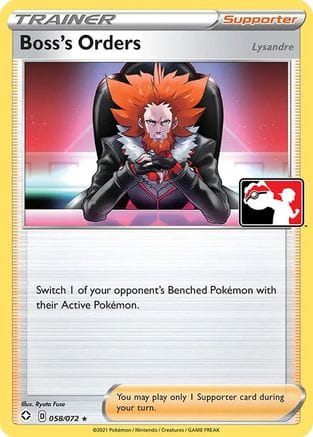 'Pokemon - 'Boss's Orders 058/072  - Holofoil Prize Pack Series Cards - Rare