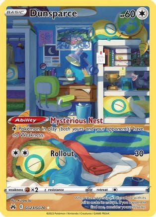 'Pokemon - 'Dunsparce GG23/GG70  - Holofoil Crown Zenith Galarian Gallery - Ultra Rare